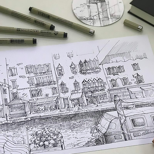 SAKURA Pigma Micron Pen Set x 6