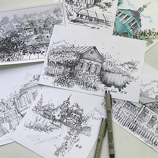 SAKURA Pigma Micron Pen Set x 6