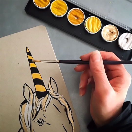 COLIRO Pearl Watercolor 30mm Rainbow Set x 6