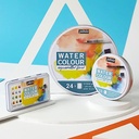 PEBEO Watercolor Paint 1/2 Pan Travel Metal Case Set x 12