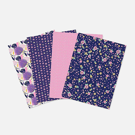 DECOPATCH Texture Foil Effect Paper 30cm x 40cm x 4 Flower Therapy