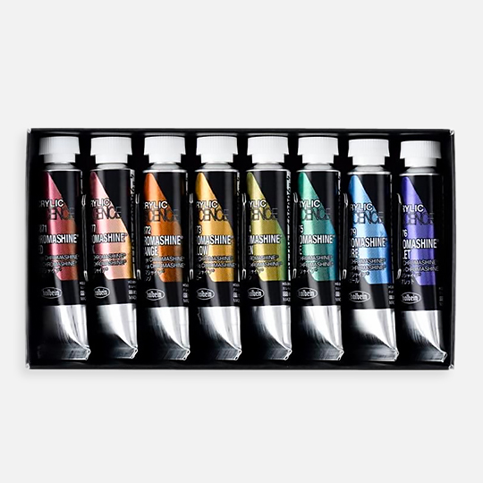 HOLBEIN Iridescence Acrylic Paint 5ml Shine Set x 8