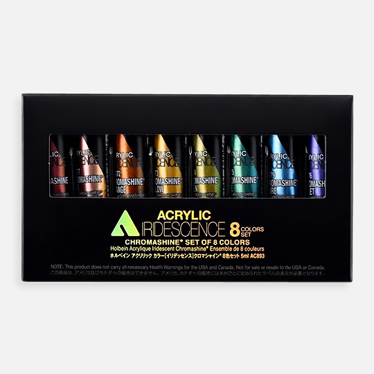 HOLBEIN Iridescence Acrylic Paint 5ml Shine Set x 8