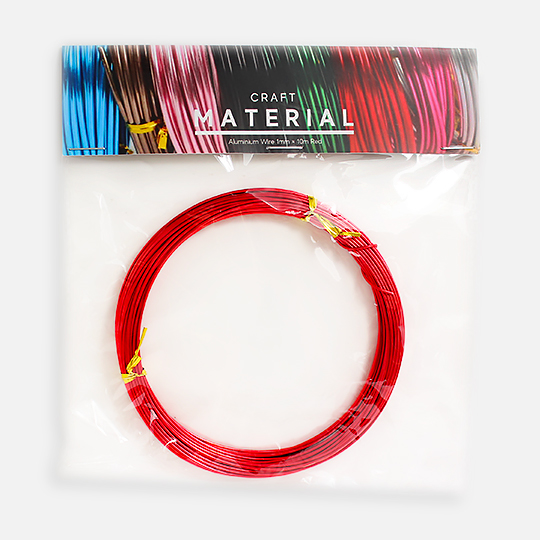 OVJ Aluminium Wire 1mm x 10m Red