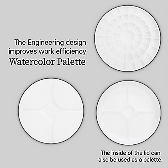 MIJELLO 50-Well Color Wheel Palette
