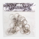 OVJ Key Ring With Chain 25mm x 25 Silver