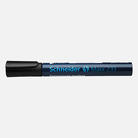 SCHNEIDER Maxx 233 Aluminium Barrel Chisel Tip Permanent Marker Black