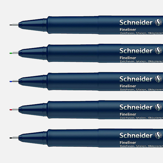 SCHNEIDER Pictus Drawing Pen Black Set x 5