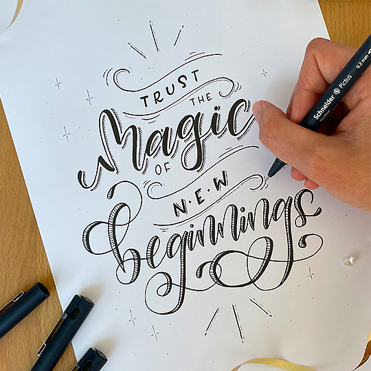 SCHNEIDER Pictus Drawing Pen Black Set x 8