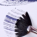 SILVER Golden Natural Blend Fan Brush 4