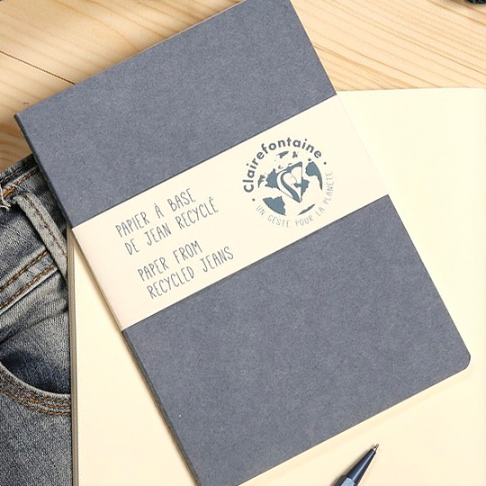CLAIREFONTAINE Jeans Lined Notebook 90gsm A6 x 48