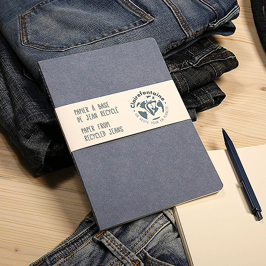 CLAIREFONTAINE Jeans Lined Notebook 90gsm A6 x 48