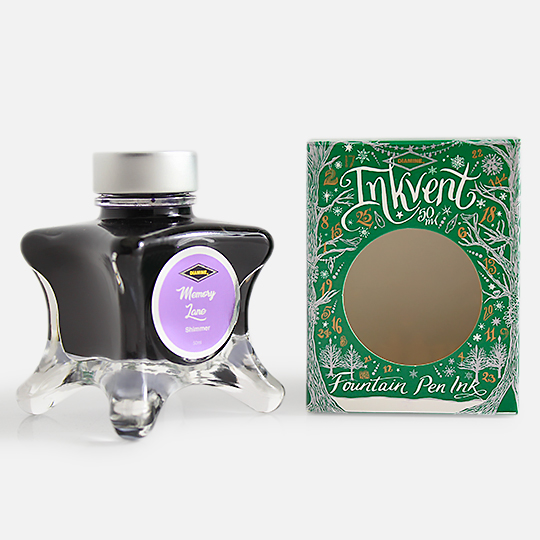 DIAMINE Inkvent Green Shimmer Fountain Pen Ink 50ml Memory Lane