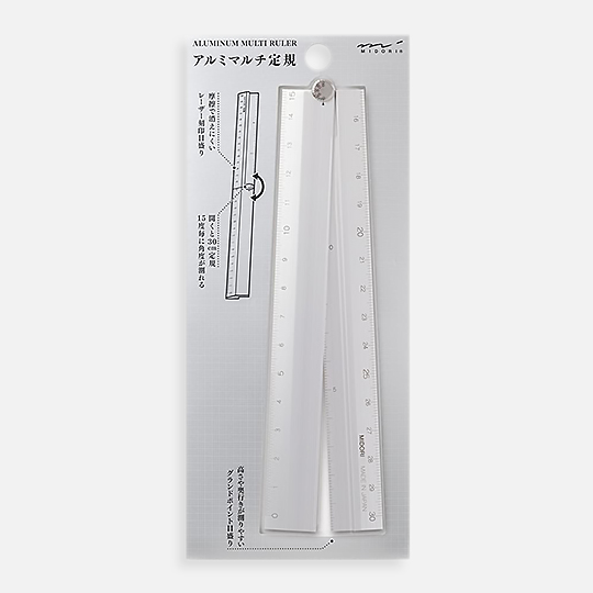 MIDORI Aluminum Multi Ruler Silver