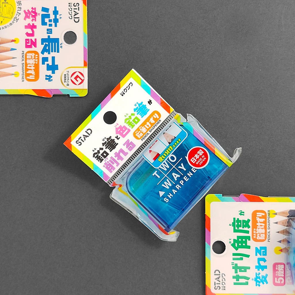 STAD Two Way Sharpener Clear Blue