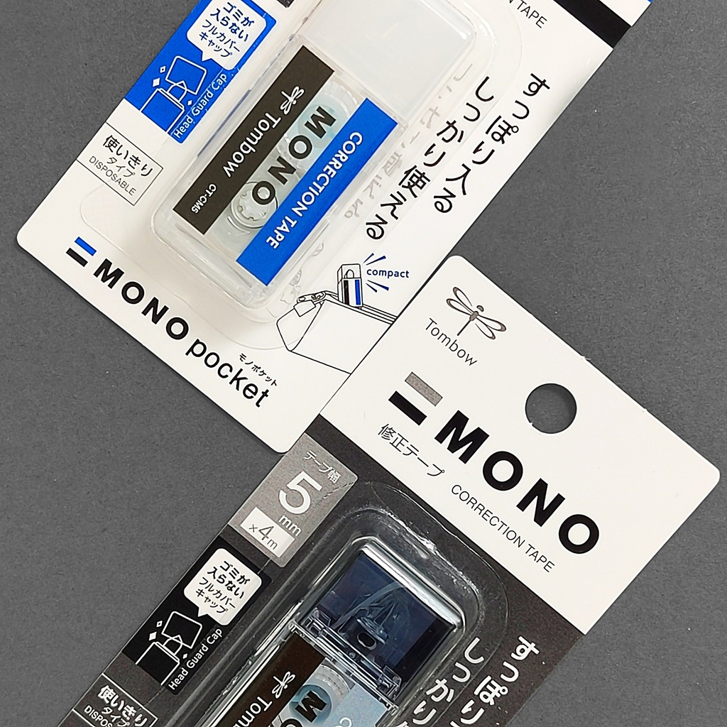 TOMBOW Mono Pocket Correction Tape 5mm x 4m Clear Black