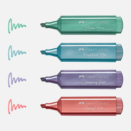 FABER-CASTELL Textliner 46 Metallic Set x 4