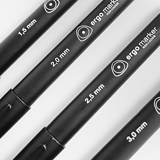 KOH-I-NOOR Calligraphy Marker Set x 4