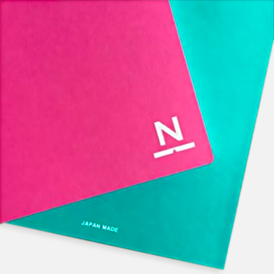 NOUTO Grid Notebook A5 Hot Pink x Peacock Green