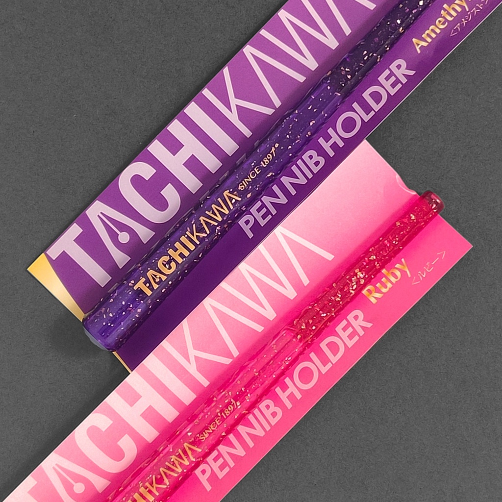 TACHIKAWA Metallic Purple Plastic Dip Pen Holder