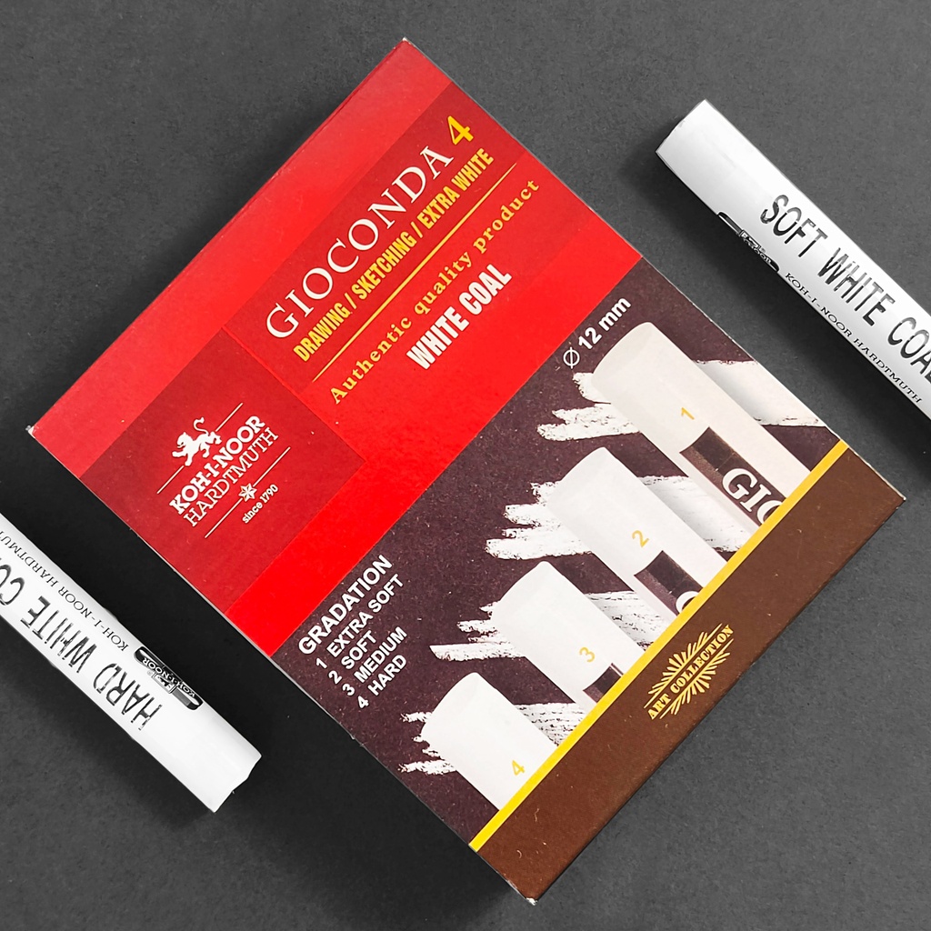 KOH-I-NOOR Gioconda White Coal Set x 4