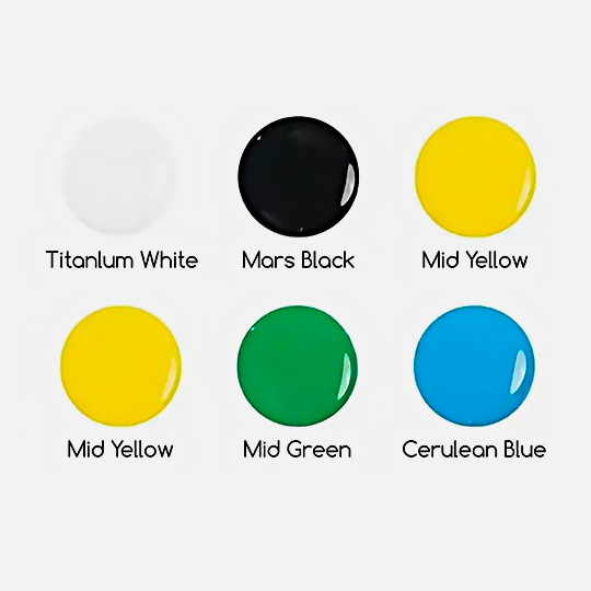MEEDEN Fluid Acrylic Paint 60ml Basic Set x 6