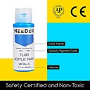 MEEDEN Fluid Acrylic Paint 60ml Metallic Set x 6