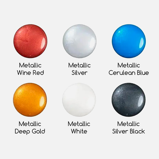 MEEDEN Fluid Acrylic Paint 60ml Metallic Set x 6