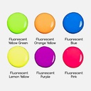 MEEDEN Fluid Acrylic Paint 60ml Fluorescent Set x 6