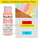 MEEDEN Fluid Acrylic Paint 60ml Pastel Set x 6