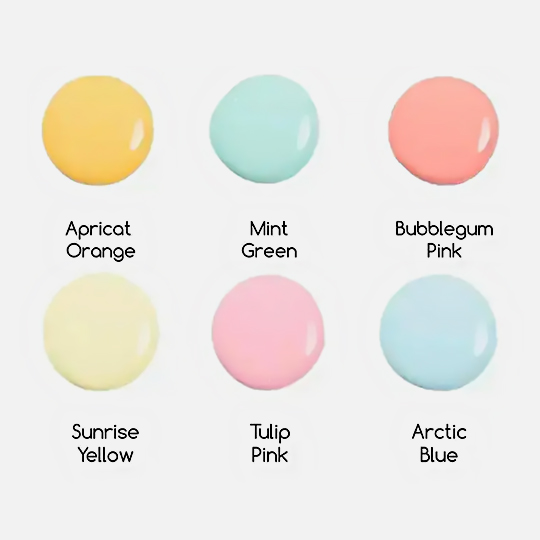 MEEDEN Fluid Acrylic Paint 60ml Pastel Set x 6