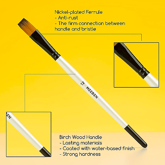 MEEDEN Acrylic Painting Brush Set x 12
