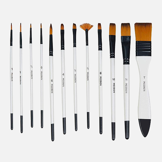MEEDEN Acrylic Painting Brush Set x 12