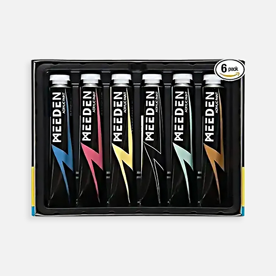 MEEDEN Acrylic Paint 22ml Gleaming Set x 6