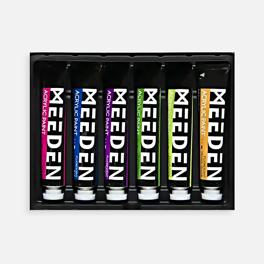 MEEDEN Acrylic Paint 22ml Fluorescent Set x 6