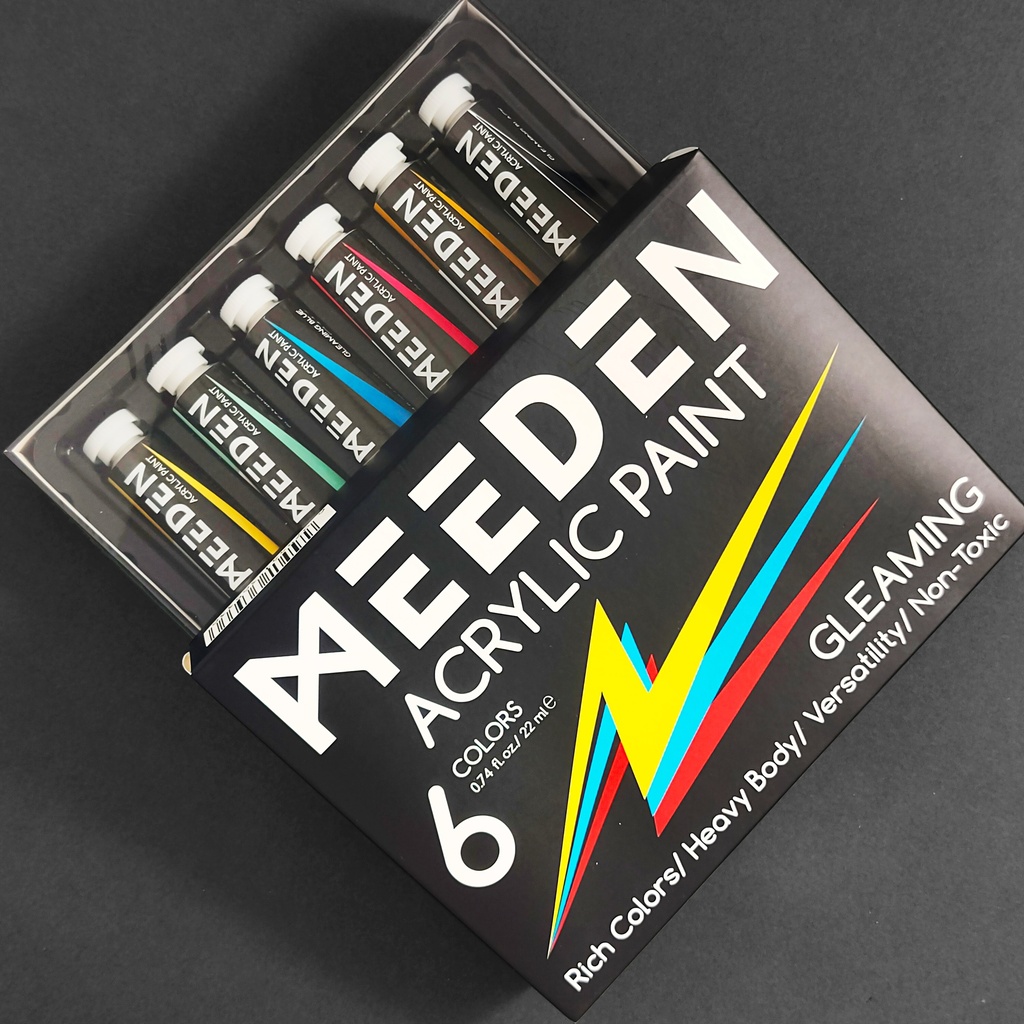MEEDEN Acrylic Paint 22ml Gleaming Set x 6