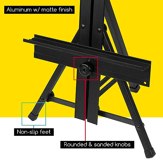 MEEDEN Black Aluminium Table Display Easel