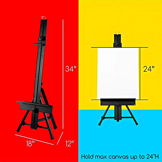 MEEDEN Black Aluminium Table Display Easel