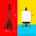 MEEDEN Black Aluminium Table Display Easel