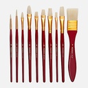 MEEDEN Premium Artists Oil Paint Brush Set x 10
