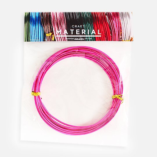 OVJ Aluminium Wire 2mm x 4m Pink