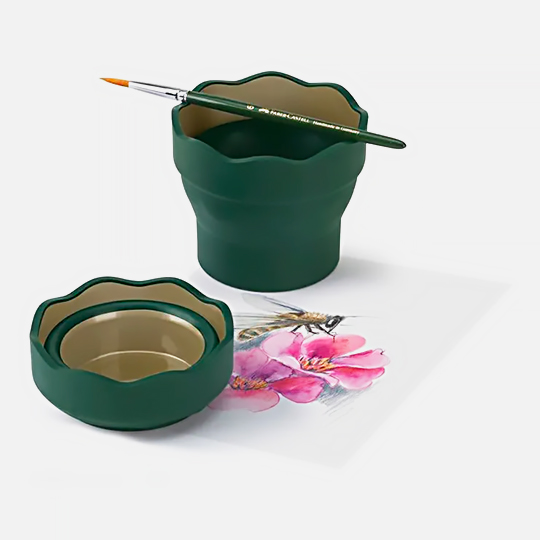 FABER-CASTELL Clic & Go Foldable Water Pot Red