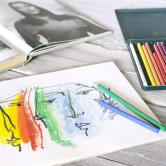 FABER-CASTELL Polychromos Color Pencil Wooden Box Set x 48