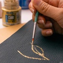 PEBEO Yellow Polyamide Brush Flat & Round Set x 8 (New Packaging)