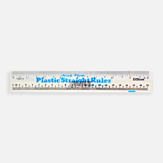 D-BEST Plastic Ruler 8” / 20cm