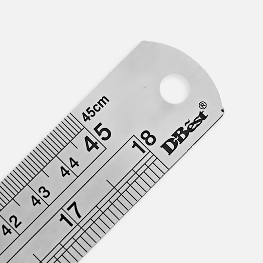 D-BEST Stainless Steel Ruler 18” / 45cm