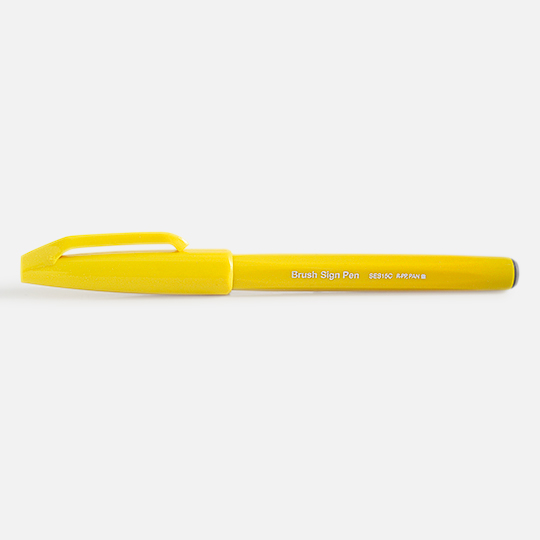 PENTEL Fude Touch Brush Pen Yellow