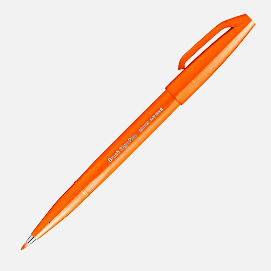 PENTEL Fude Touch Brush Pen Orange