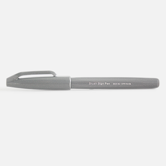 PENTEL Fude Touch Brush Pen Grey