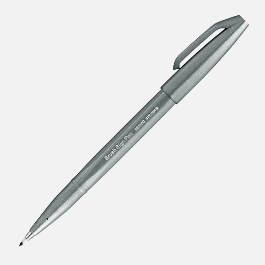 PENTEL Fude Touch Brush Pen Grey